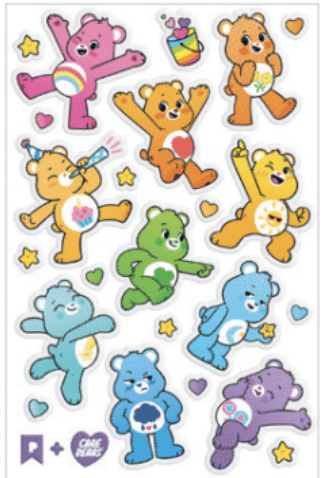 Care Bears Rainbow Friends Glitter Puffy